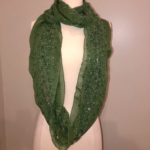 Indigo Soul Green Scarf - Picture 1 of 9